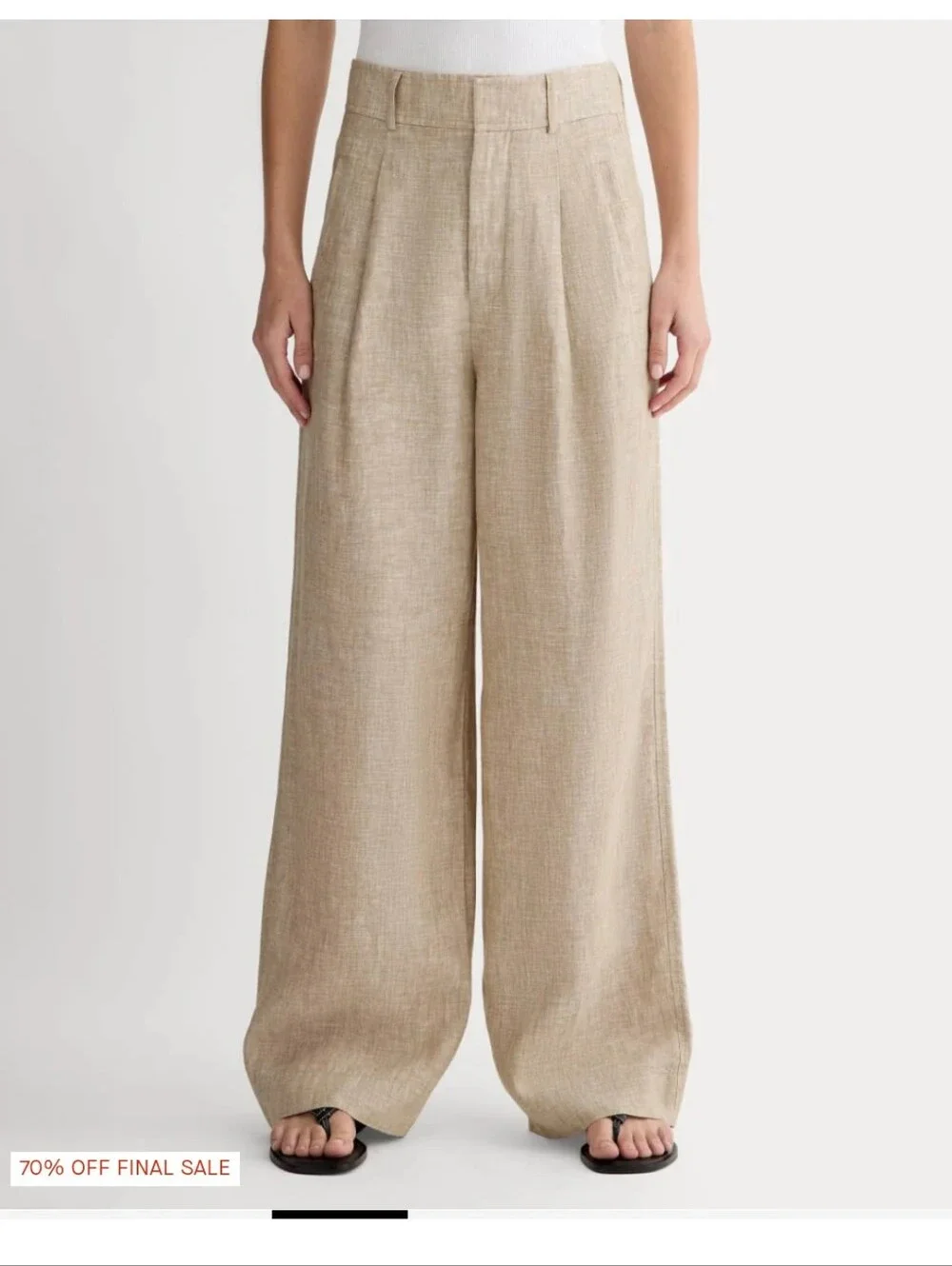 Everlane The Linen Way-High® Drape Pant BLACK